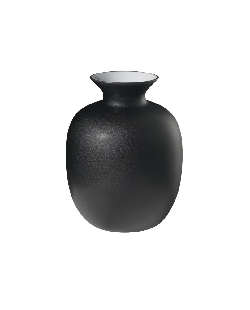Satin Black Rialto Vase H25 by IVV