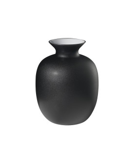 Satin Black Rialto Vase H30...