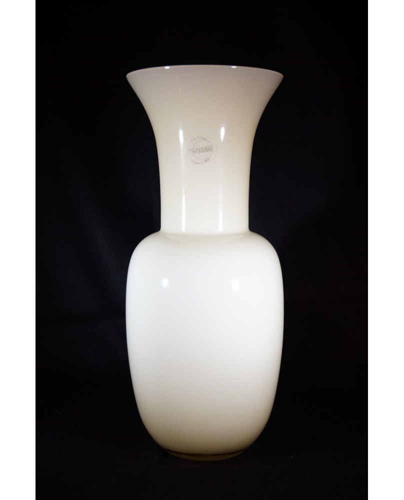 Opali White Vase H 25 I Muranesi