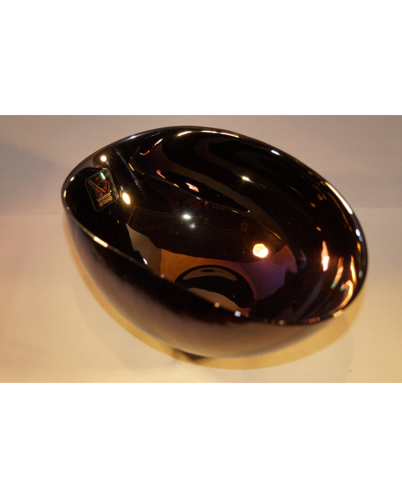 Black Pearly Cartoccetto by Yalos Murano Glass