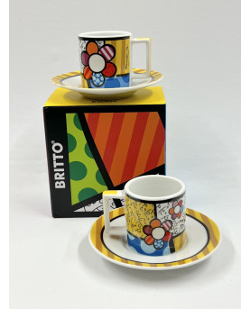 Set 2 Coffee Flower Cups by Britto