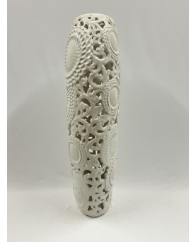 Kioto White Vase H45 by Henriette