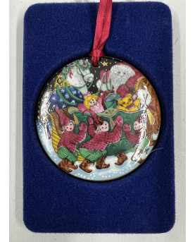 The famous Christmas plaque to hang by Royal Copenhagen.