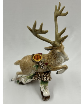 Reindeer Candle Holder by Fitz And Floyd
