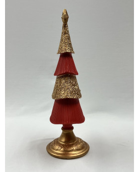 Gold And Red Christmas Tree H32