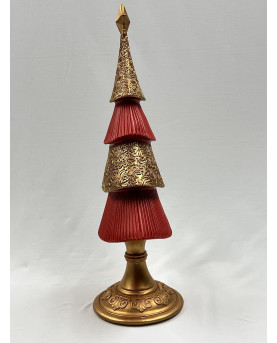 Gold And Red Christmas Tree H41