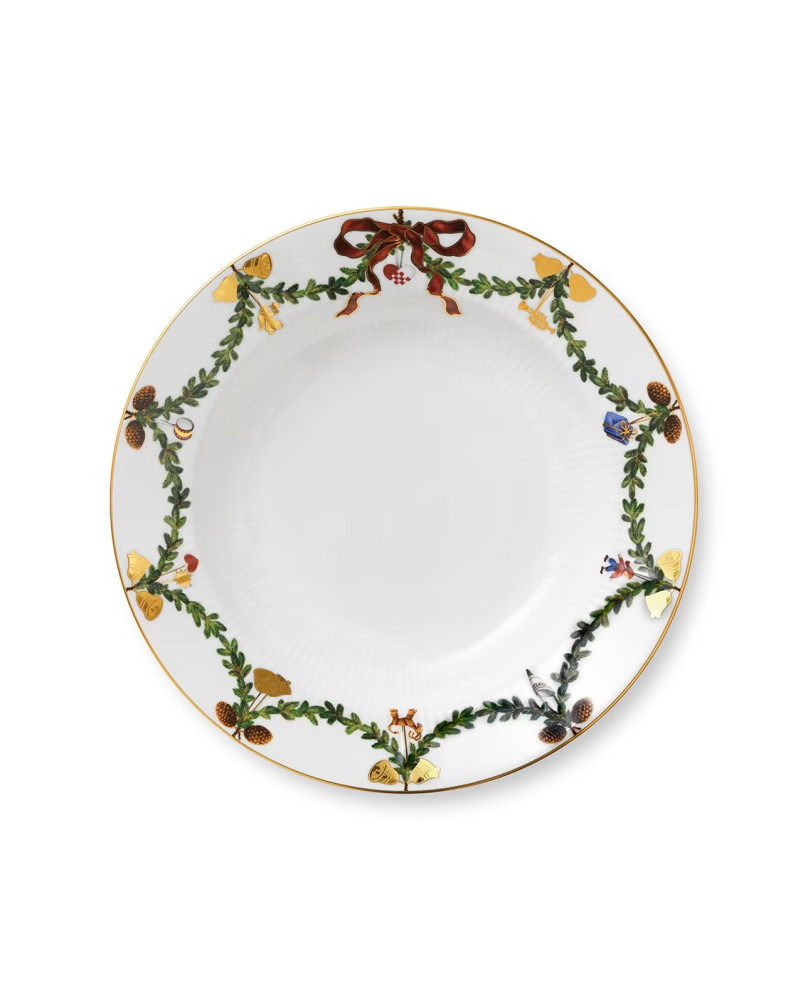 Star Fluted Christmas Deep Plate 24 by Royal Copenhagen