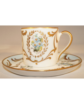 Cup and Azure Saucer Limoges