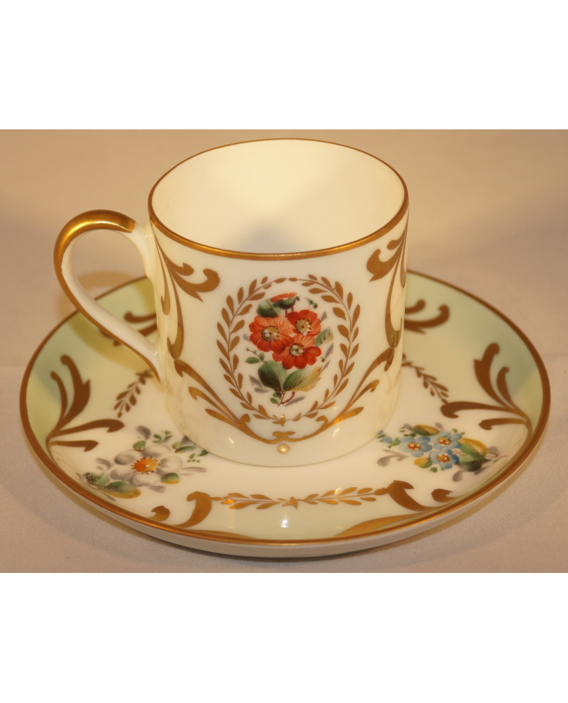 Cup and Green Saucer Limoges