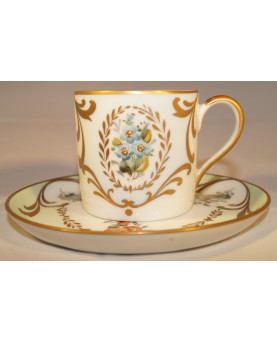 Cup and Green Saucer Limoges