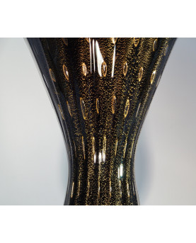 Magenta and Black Vase by Gabbiani Venezia H48