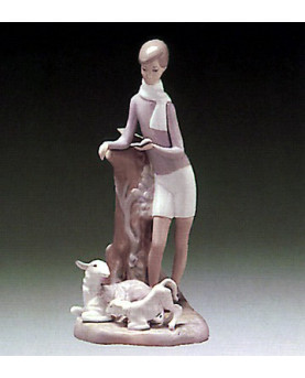 Boy with Lambs by Lladrò