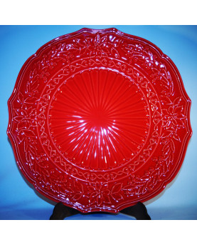 Christmas Red Round Tray