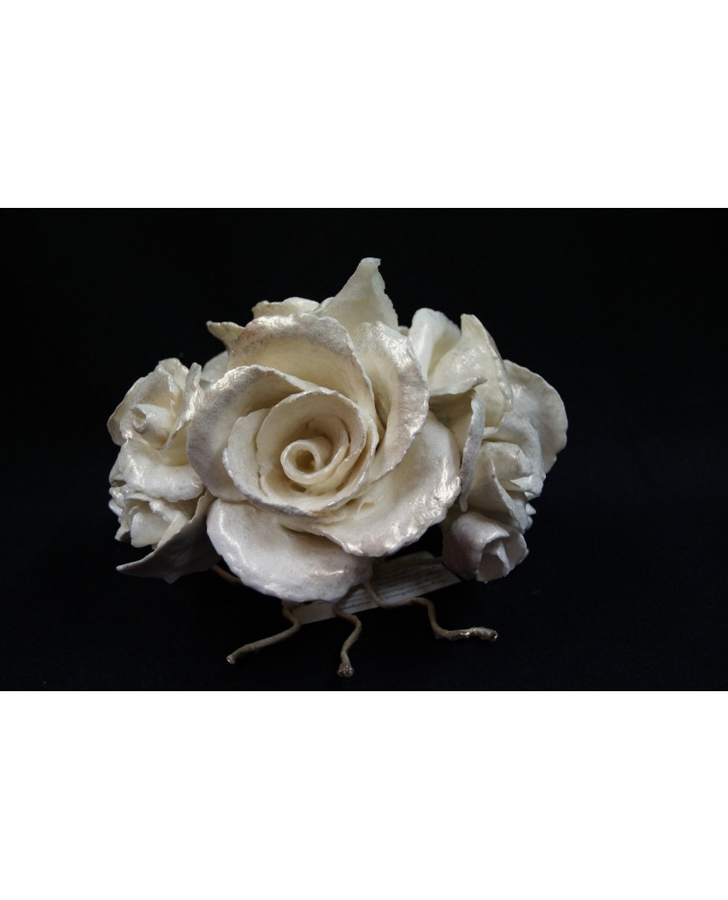 Roses Centerpiece in Papier Mache