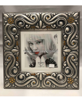 925 Silver and Yellow Strass 13x13 Picture Frame