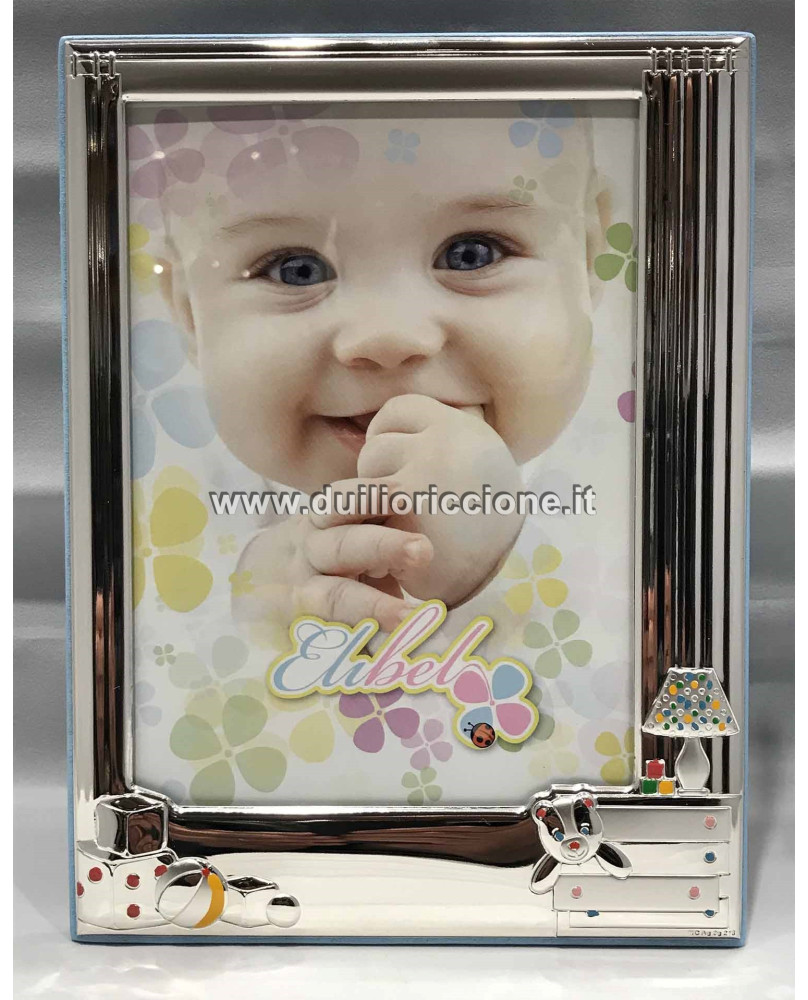 Bear 13x18 Silver Picture Frame (Blue)