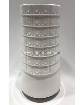 White Ceramic Umbrella Stand 36x18 by Henriette