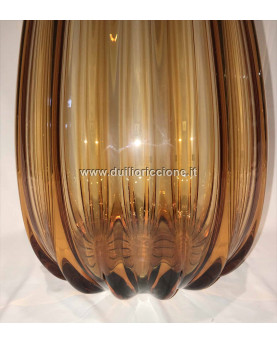Round Amber Glass Vase H67 by IVV