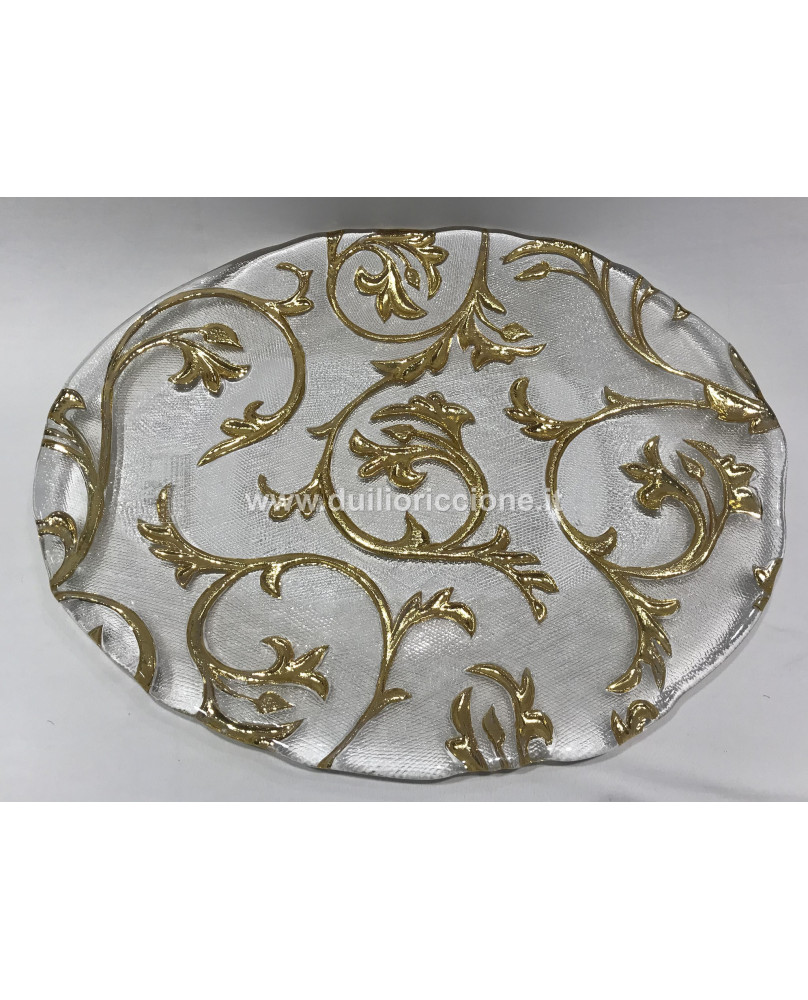 Bisanzio Gold Oval Platter by IVV