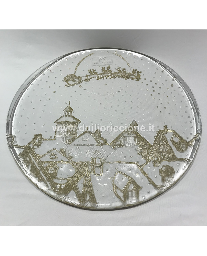 Gold Christmas Landscape Plate D35 by IVV