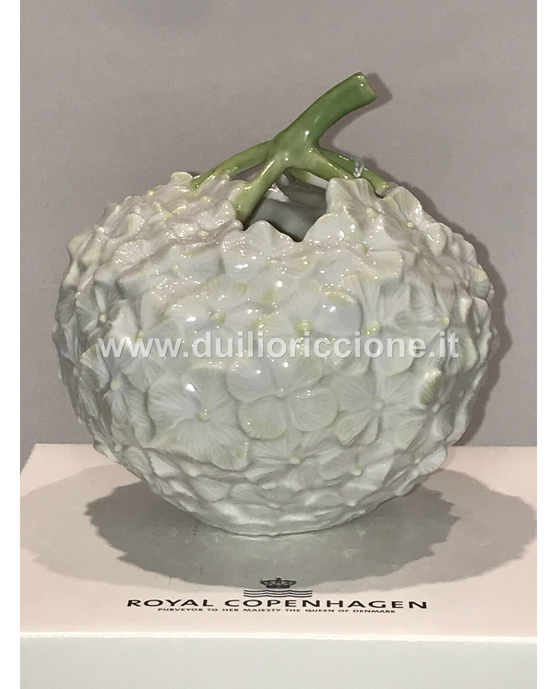 Hydrangea White Vase by Royal Copenhagen