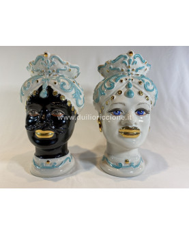 Pair of Moro Heads H16 by...