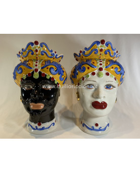 Pair of Moro Heads H27 by Capodimonte
