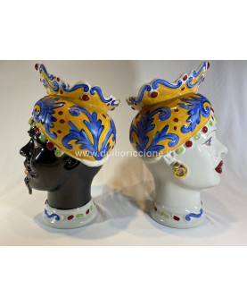 Pair of Moro Heads H27 by Capodimonte