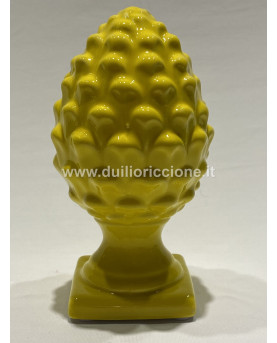 Yellow Porcelain Pinecone H16
